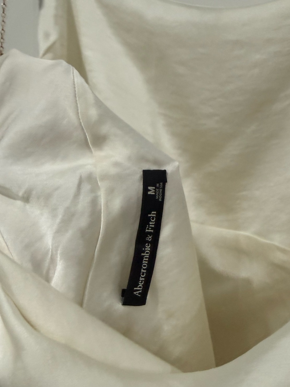 Abercrombie Faux Pearl Strap Maxi Dress M - Picture 4 of 5